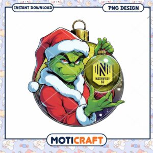 Grinch Nashville SC Christmas Ornament PNG