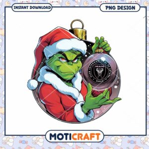 Grinch Miami CF Christmas Ornament PNG
