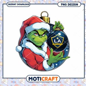 Grinch LA Galaxy Christmas Ornament PNG