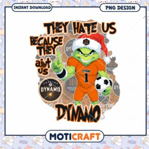 Grinch Houston Dynamo Soccer PNG Sublimation