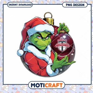 Grinch Holiday Ornament PNG Design for Christmas Fun