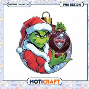 Grinch Colorado Rapids Christmas Ornament PNG
