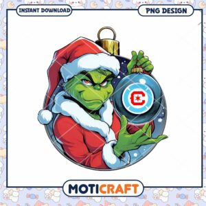 Grinch Christmas Ornament PNG Instant Download Design