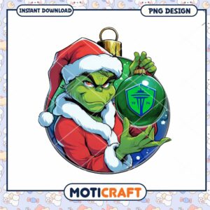 Grinch Christmas Ornament PNG Design