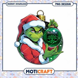 Grinch Austin FC Christmas Ornament PNG