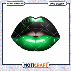 Green Lips PNG Design Instant Download