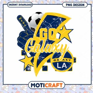 Go Galaxy LA Soccer PNG Design