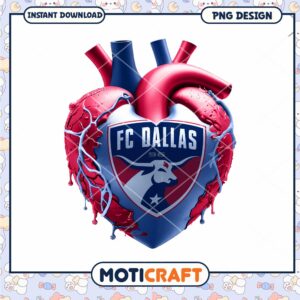 FC Dallas Heart PNG Design Instant Download