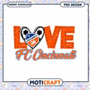 FC Cincinnati Love PNG Design