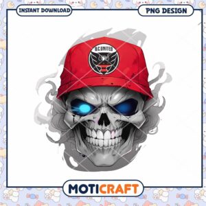 DC United Skull PNG Design