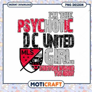 DC United Psychotic Girl PNG Design