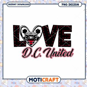 DC United Love PNG Design Instant Download