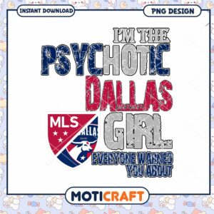 Dallas Soccer Girl PNG Design