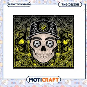 Columbus Crew Skull Bandana PNG Design