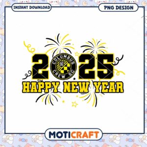 Columbus Crew SC 2025 Happy New Year PNG Design Download