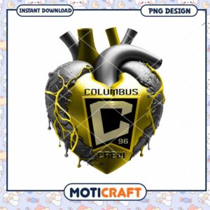 Columbus Crew Heart PNG Design