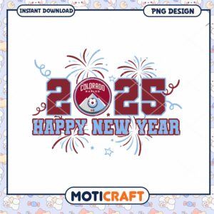 Colorado Rapids New Year 2025 PNG Design Instant Download