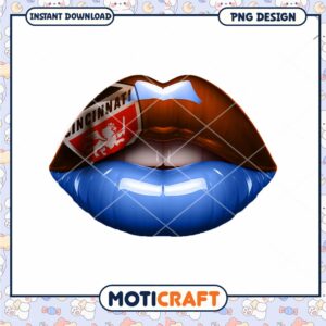 Cincinnati Lips PNG Design Instant Download