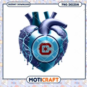 Chicago Heart PNG Design Instant Download
