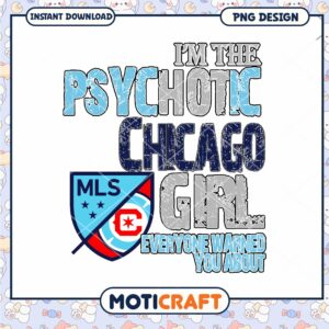 Chicago Soccer Girl PNG Design