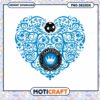 Charlotte Football Club Heart Design PNG Downloadable Art