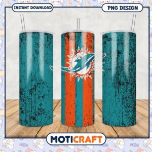 Vintage Miami Dolphins Tumbler PNG