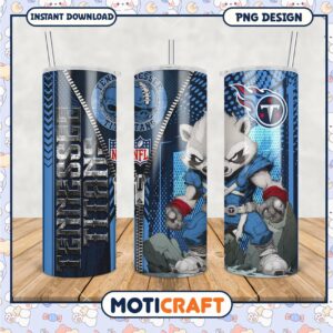 Tennessee Titans tumbler, unique design for NFL fans everywhere