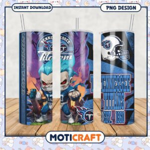 Tennessee Titans Tumbler PNG, Bold Design for Fans and Collectors