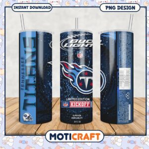 Tennessee Titans tumbler cup, limited edition NFL kickoff design