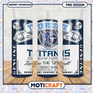 Tennessee Titans tumbler cup design, perfect for football fans