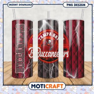 Tampa Bay Buccaneers Tumbler PNG, perfect for sports fans and gifts