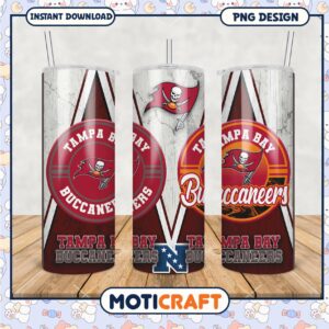 Tampa Bay Buccaneers tumbler PNG design for fans, perfect for gifts