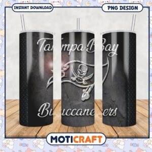 Tampa Bay Buccaneers tumbler design, perfect for sports fans