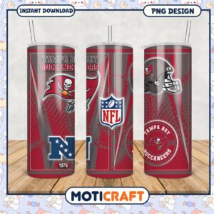 Tampa Bay Buccaneers tumbler design, perfect for NFL fans everywhere