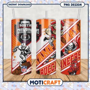 Tampa Bay Buccaneers Tumbler Design for NFL Fans, Celebrate the 2023 Champions
