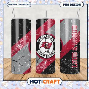 Tampa Bay Buccaneers tumbler cup design, bold and stylish drinkware