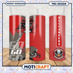 Tampa Bay Buccaneers tumbler cup design for fans, perfect gift idea