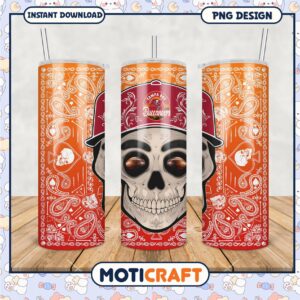 Tampa Bay Buccaneers themed tumbler design, perfect for fans everywhere