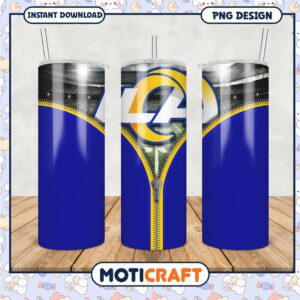 Stylish LA Rams Tumbler Design for Fans, Perfect for Game Days