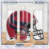 Sporty Tumbler with Helmet Design, Perfect for Game Day Refreshments