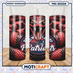 Snake design tumbler for New England Patriots fans, perfect gift idea