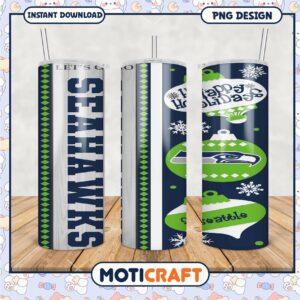 Seattle Seahawks Tumbler Design, Perfect for Holiday Gifts