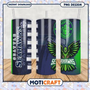 Seattle Seahawks Tumbler Design for Starbucks Lovers, Perfect for Fans and Collectors