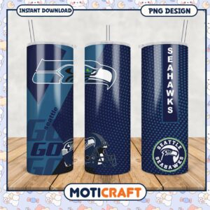 Seattle Seahawks tumbler design for sports fans, perfect gift idea