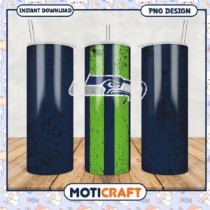 Seattle Seahawks tumbler design for fans, perfect for game days