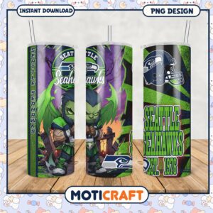 Seattle Seahawks tumbler design for fans, perfect gift idea for sports lovers