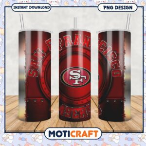 San Francisco 49ers Tumbler, stylish and vibrant design for fans