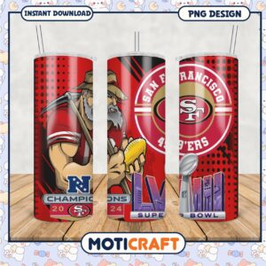 San Francisco 49ers tumbler, perfect for game day celebrations