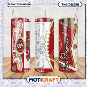 San Francisco 49ers Tumbler Set, Perfect for Game Day Drinks