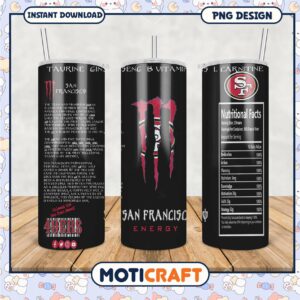San Francisco 49ers Tumbler PNG, Perfect for Game Day Use
